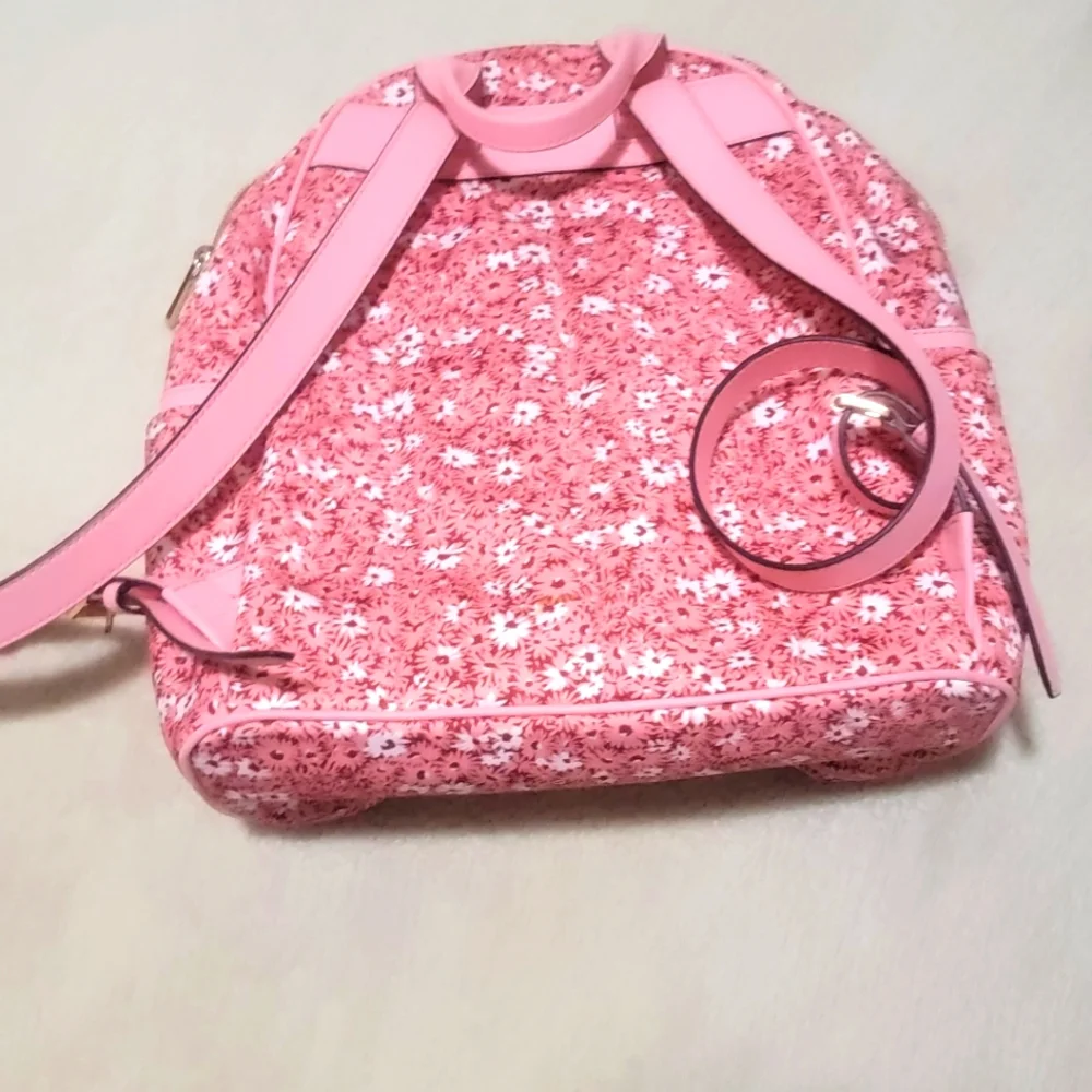 Michael Kors Pink Floral Print Backpack